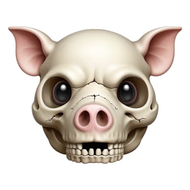 Pig’s skull sticker