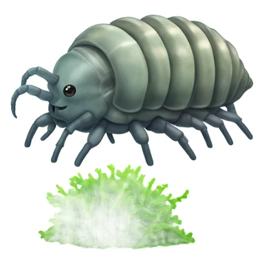 Isopod with seaweed sticker