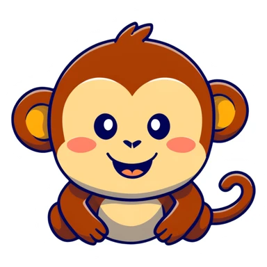 laughing monkey sticker
