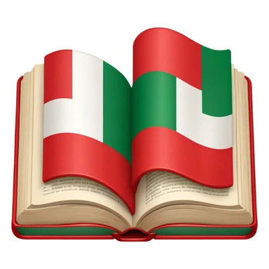italian austrian flags in a dictionary sticker
