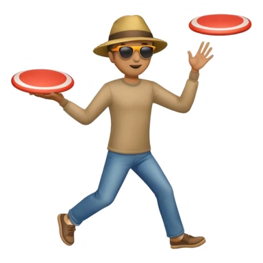 Man throwing a frisbee to the right, full body sticker