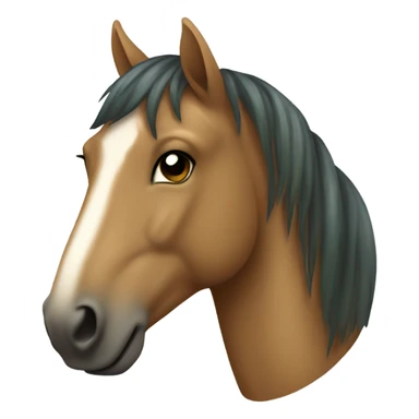 light brown greenish  horse face sticker
