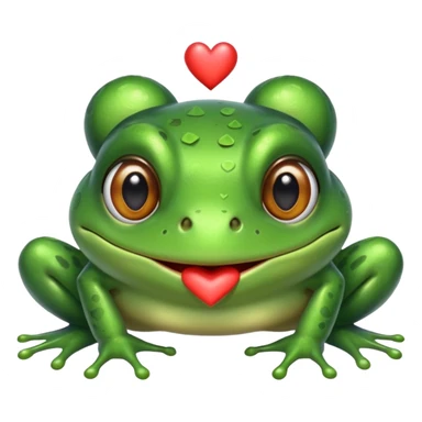 Sapo con ojos de corazón  sticker