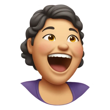 fat woman laughing sticker