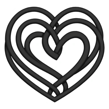 crea un heartgram, logo celebre degli him, unendo ♡ 𖤐 sticker