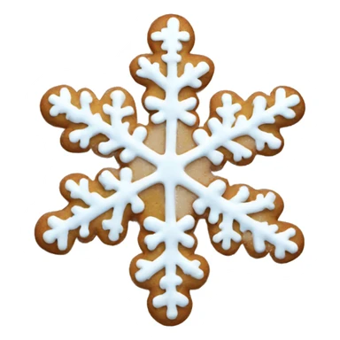 Christmas cookie snowflake shape  sticker