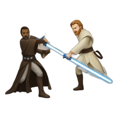 Obi-wan killing darth mall sticker
