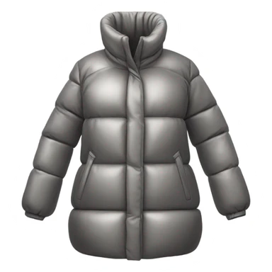 Winter puffy coat sticker