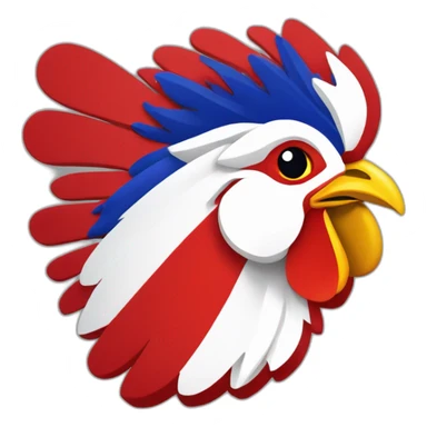 Coq rouge du Logo de la Fédération française de rugby sticker