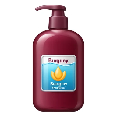 burgundy shampoo sticker