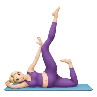 pregnant woman pilates sticker