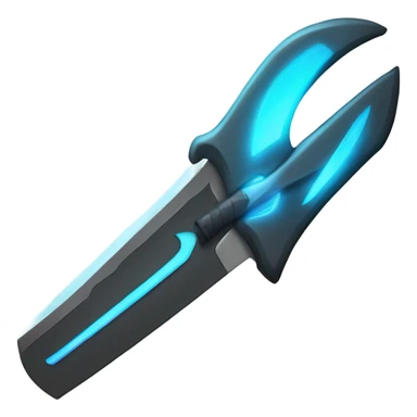 sci-fi long machete with blue ray blade sticker