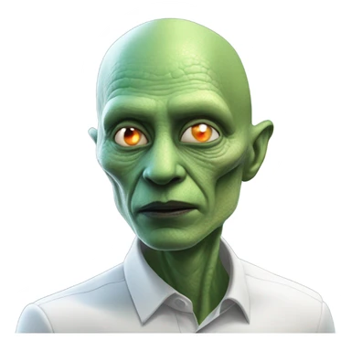 a Reptilian alien woman kissing Vladimir Putin  sticker