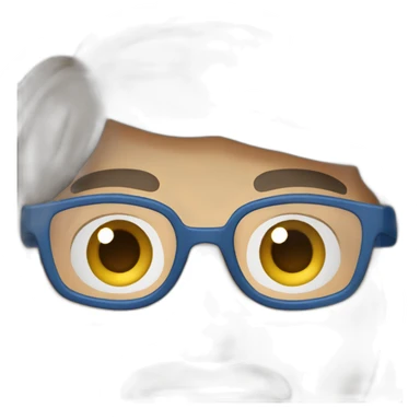 Homme aux yeux bleu portant lunette et cheveux châtain foncé sticker