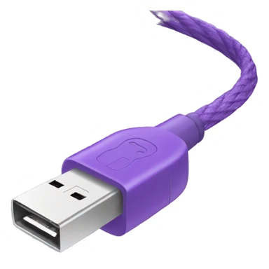 Purple usb cable sticker