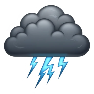 dark stormy cloud with lightning sticker