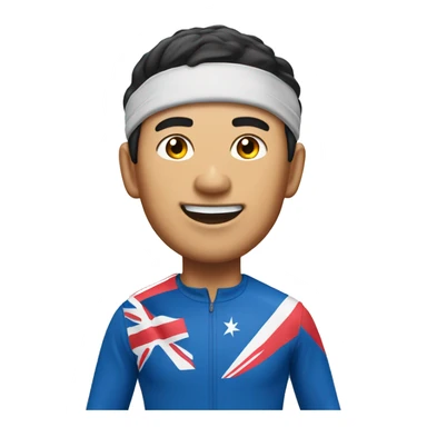 asia man runner who accomplish the abbott world marathon majors. sticker