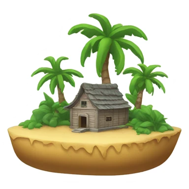 Île dans bouteille sticker