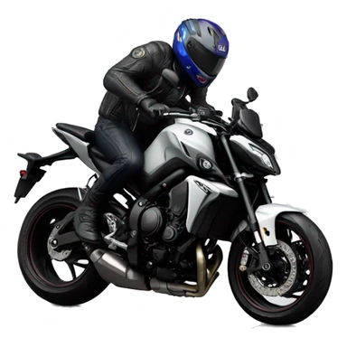 Man doing wheelie on Yamaha mt-10 sticker