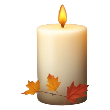 fall candle sticker