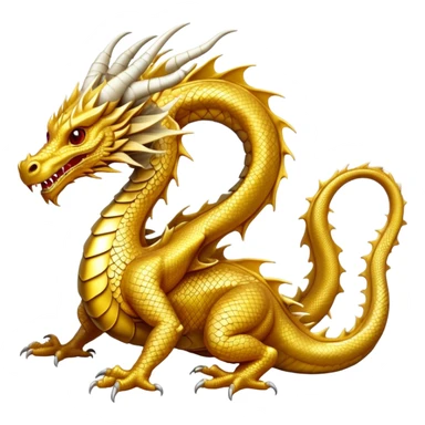 golden scaled dragon sticker