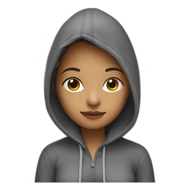 Girl wearing hoodie sticker