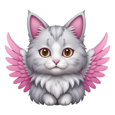 gatto con le ali rosa sticker