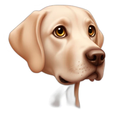 labrador roux yeux verts truffe rose sticker