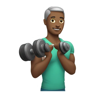 Person Lifting a Dumbbell sticker