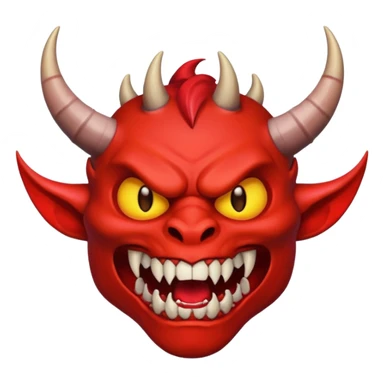 horned demon - fiery background











 sticker