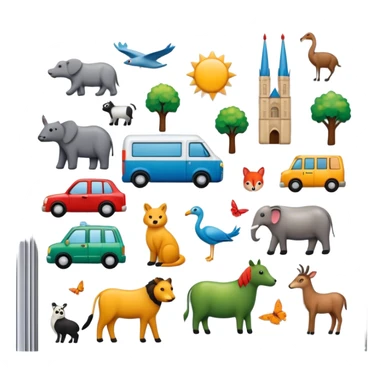 Icon for Magnet Collecting: a close-up of a fridge door covered with a variety of magnets, featuring cities, animals, symbols. The icon should highlight the diversity and charm of magnet collections. Transparent background. sticker