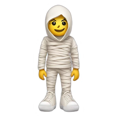 A mummy wearing chuck taylor sneakers  sticker