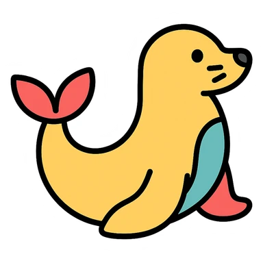 colored seal icon sticker