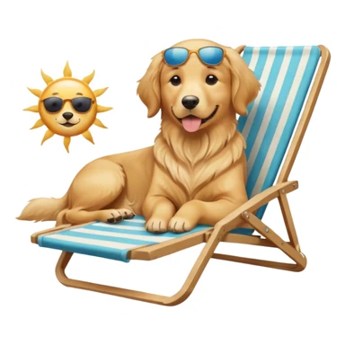 add a dog laied on the beach chair sticker