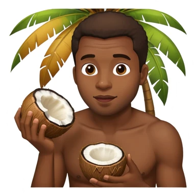 black mans eat coconut sticker