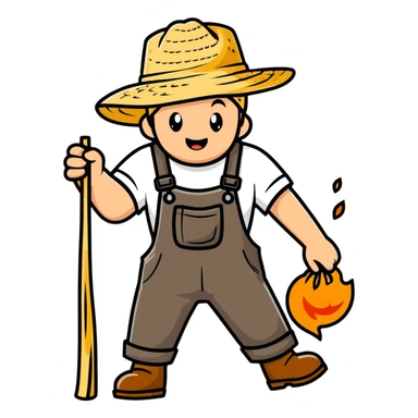 Farmer explosion  sticker