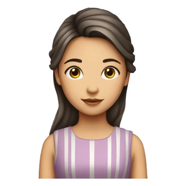 girl in a dress with road markings sticker