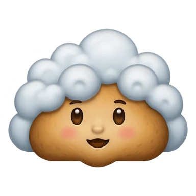 cloud in brown color sticker