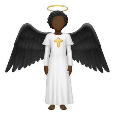 Black angel headless sticker
