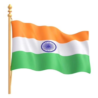 Indian flag, simple, clean, iconic, no text sticker