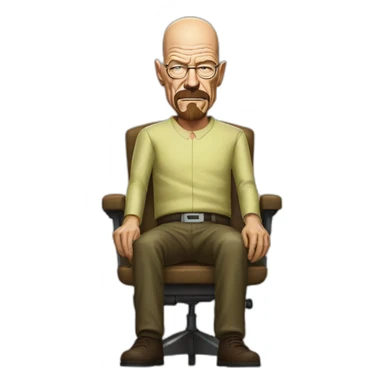 walter white as a chair sticker