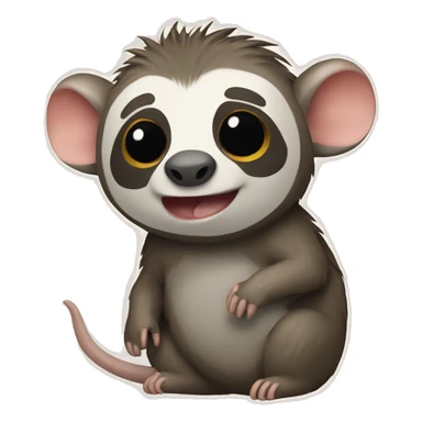 Rat sloth emoji sticker