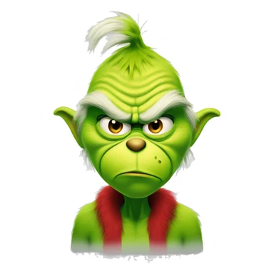 Grinch frowning sticker