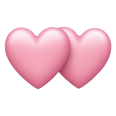 light pink 2 double hearts sticker