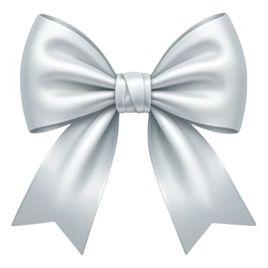 white satin bow sticker