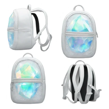 opal Crystal rhinestone backpack sticker