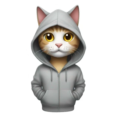 Cat with a hoodie  sticker