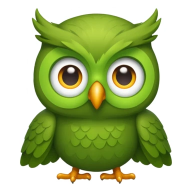 Duolingo the green owl with a 1000 day streak sticker