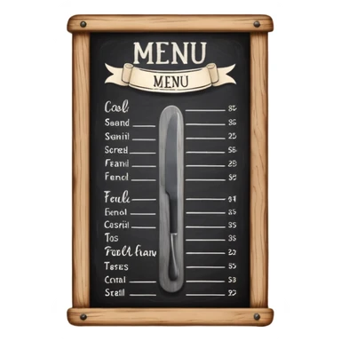 Menu board sticker