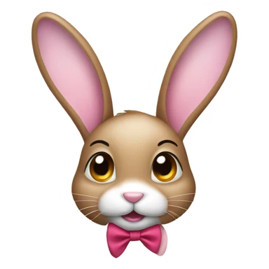 Bunny with a bow on it’s ear sticker